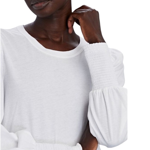 A.L.C. Blouse White Puff Shoulder Long Sleeve Blouse XS - Picture 11 of 12